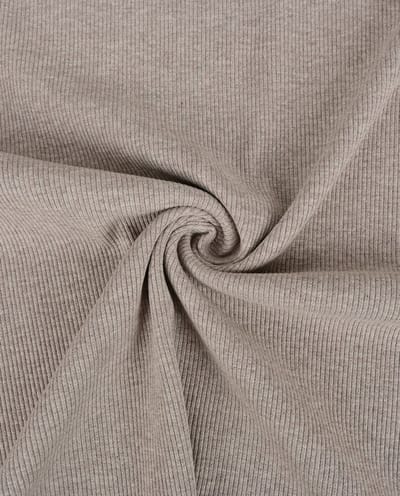 Rib Tricot Beige – 95% Katoen & 5% Elasthaan – 140 cm Breed – Oeko-Tex – Extra Zware Stretch Jersey 330 gr/m²