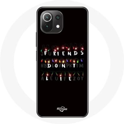 Coque pour Xiaomi Mi 11 Lite Stranger Things Affiche Friends Don't Lie Joyeux noël