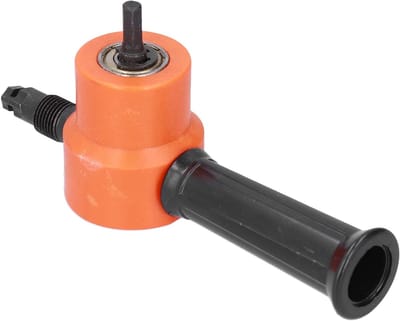 Knabbelschaar Dubbele Kop - Metaalsnijder Booropzetstuk - Precisie Metaalbewerking - 360 Graden Verstelbaar - Snijdt tot 1.8mm - Oranje Rood