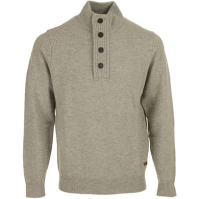 Barbour Mocker Trui Merinowol Greige - Maat S - Heren - Quarter zip