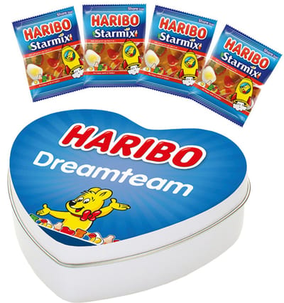 Haribo Starmix geschenkdoos hartje "Dreamteam" - snoepcadeau - snoepmix - giftbox - 100g