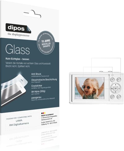 dipos – 2x Pantserfolie geschikt voor LAMA RM Digitalkamera | 9H Screenprotector