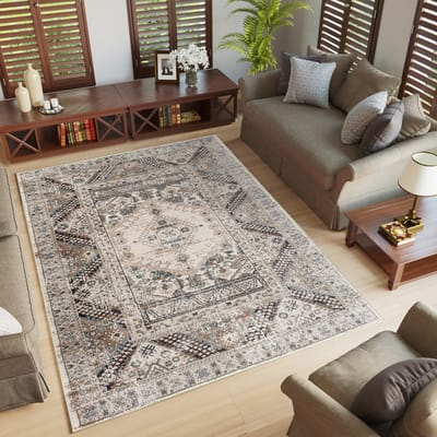Tapiso Dubai Vloerkleed Oriental Oosters Gebloemd Tapijt Maat- 60x100