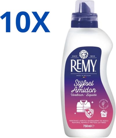 REMY-Vloeibaar Stijfsel 750ml - 10 stuks - voordeelverpakking - textiel