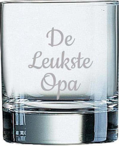 Gegraveerde Whiskeyglas 20cl De Leukste Opa