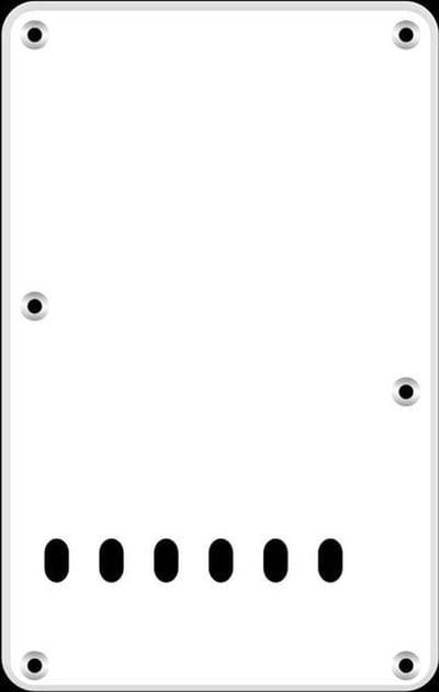 Boston BPL113-W back plate, string spacing 11,2mm, 1 ply, standard Stallion, 86x138mm, lefthanded, white