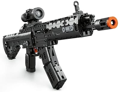 Reobrix 7 7024 QBU black rifle 6 bouwset | WW2 army ops pistool geweer modelbouw | Creator classic battlefield guns bouwpakket | Technische Educatief militair & leger speelgoed voor volwassenen | Geschikt voor Lego | Bouwdoos met 1593 bouwstenen