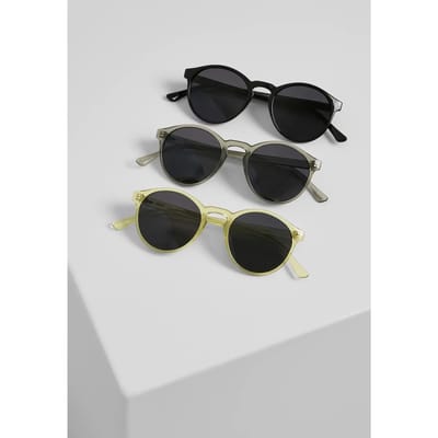 Urban Classics - Cypress 3Pack black/lightgrey/yellow Zonnebril - Multicolours