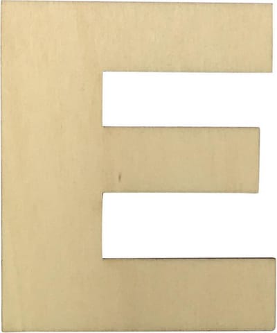 Houten Plakletter E | 8 cm