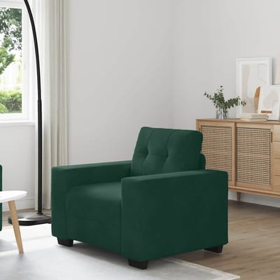 vidaXL - Sofastoel - Donkergroen - 100x78x80 - cm - Fluweel