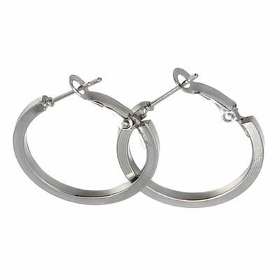 Fako Bijoux® - Oorringen - Stainless Steel - 20mm - Zilverkleurig