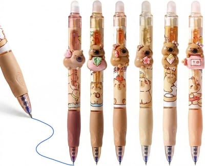 Dailygoods- Uitwisbare Balpen - 6 Stuks - Kleur - Schrijfgemak - Herbruikbaar - Perfect voor Notities - Ideaal voor School - Whiteboard Marker