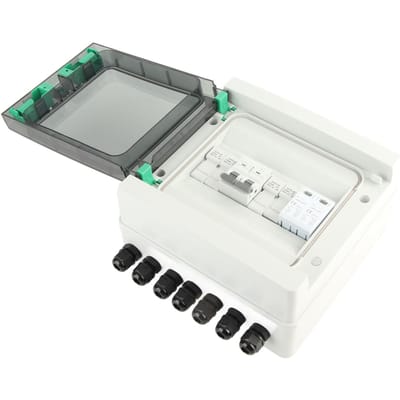 Zonnepaneel Combiner Box 2 Strings Bliksembeveiliging Schakelaar 2 In 1 Uit DC550V IP65 Waterdicht met MPPT Omvormer