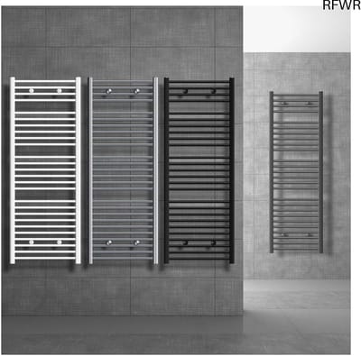 RFWR® Badkamer Radiator 600 x 1200 mm - Wit - Handdoekverwarmer met Zijaansluiting