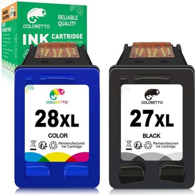 27 XL 28 XL Cartouches d'encre Remanufacturées pour HP 27XL 28XL pour HP Deskjet 3320 3325 3420 3520V 3550 3650 Officejet 4215 Pro