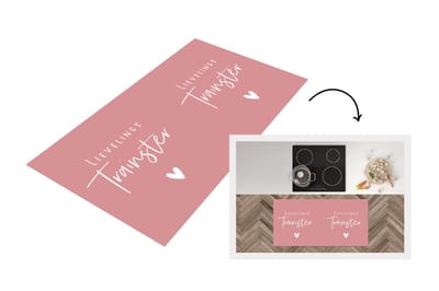 Keukenloper - Loper keuken - Trainster - Hartje - Quotes - 120x60 cm - Keukenloper vinyl