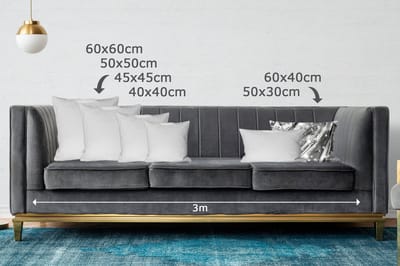 Sierkussens - Kussentjes Woonkamer - 60x40 cm - Abstract - Diamant - Luxe - Modern - Zilver