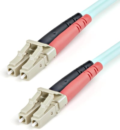 StarTech.com 1m LC Fiber Optic Cable - 10 Gb Aqua - MM Duplex 50/125 - LSZH - patch cable - 1 m - aqua - Blauw - 1m