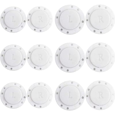 Onzichtbare Plastic Magneetknop Naaibenodigdheden Magneetsteen Gesp Automatische DIY Tas Magneetknop wit