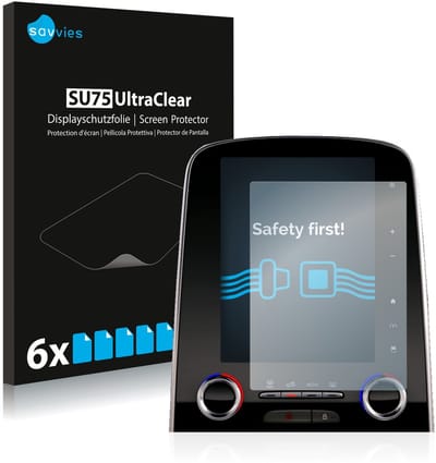 Savvies - Screenprotector voor Renault Espace R-Link 2 8.7" - Folie Beschermfolie transparant 6 Stuks