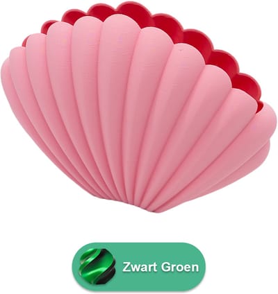Marella organische vaas – Decoratieve vaas - Zwart / Groen - 3d geprinte vaas – geschikt voor droogbloemen - :hoogte: