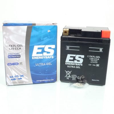 Batterie SLA Energysafe pour Scooter Piaggio 150 Vespa Gts Ie Abs Euro4 2016 à 2018 YTX7L / 12V 7Ah Neuf