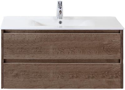 Dante Badmeubelset 100 cm - Tabacco - Keramische Wastafel Wit Enjoy