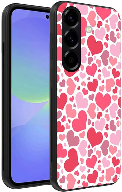 Smartphonica Telefoonhoesje Geschikt voor Samsung Galaxy A36 met Hartjes Print - Hearts Design TPU Backcover Case - Kinder Hoesje met Hartjes Design geschikt voor Samsung Galaxy A36