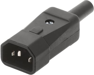 Flush-Mounted Plug Zwart voor Koud Apparaten