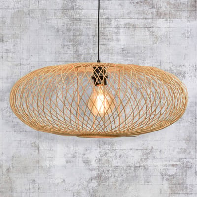 GOOD&MOJO Hanglamp Cango - Bamboe - Ø60cm - Scandinavisch,Bohemian - Hanglampen Eetkamer, Slaapkamer, Woonkamer