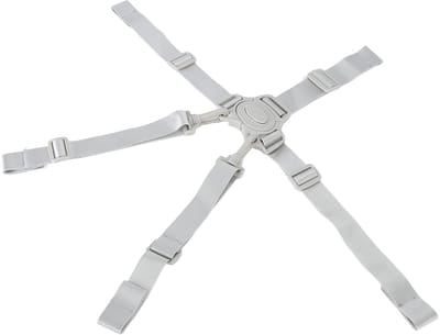 Solidchoice - Dailygoody - Hoge stoelriemen - 5-punts veiligheidsriem - Veilig en comfortabel - Grijs - Draagbare kinderwagenriem - Geschikt voor baby's - Lichtgewi...