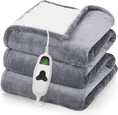 Heated Blanket 50"X60" - Elektrische Plaid met 10 Warmte-instellingen en Auto-Off Functie