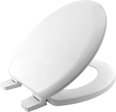 Standaard toiletbril met kunststof scharnieren, wit