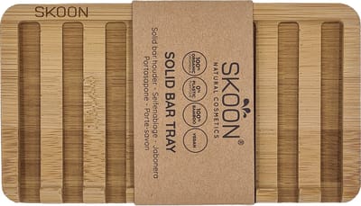 Skoon Solid bar tray - 2 bar - all bamboo 1 Set