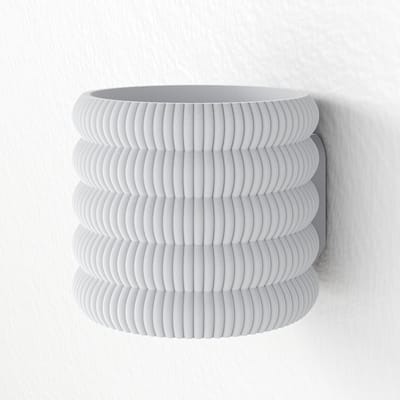 Fleuriek - Hangende bloempot voor binnen wit - Plantenpot verticle tuin, Groene muurdecoratie - Kunststof bloempot voor aan de muur