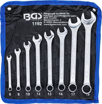 BGS - ringsteeksleutelset - 8 delig - 6 - 19 mm