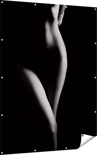 Gards Tuinposter Naakte Vrouw Lichaam - Erotiek - 120x160 cm - Tuindoek - Tuindecoratie - Wanddecoratie buiten - Tuinschilderij
