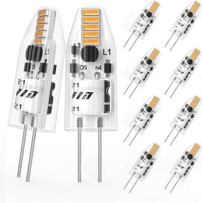 Set van 10 G4 LED Lampen 1W Warm Wit 2700K - 12V Vervanging voor 10-15W Halogeen - Niet Dimbaar
