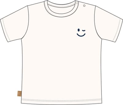 Frogs and Dogs - T-shirt Smile | White Alyssum - Katoen - Maat 62