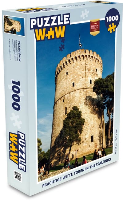 Puzzel Prachtige witte toren in Thessaloniki - Legpuzzel - Puzzel 1000 stukjes volwassenen