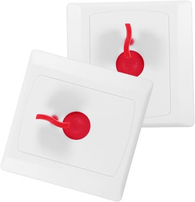 Noodoproep Knoppen - SOS Alarm - Hulp Inroepen - Snel Te Installeren - 8.5 x 8.5 cm - Wit