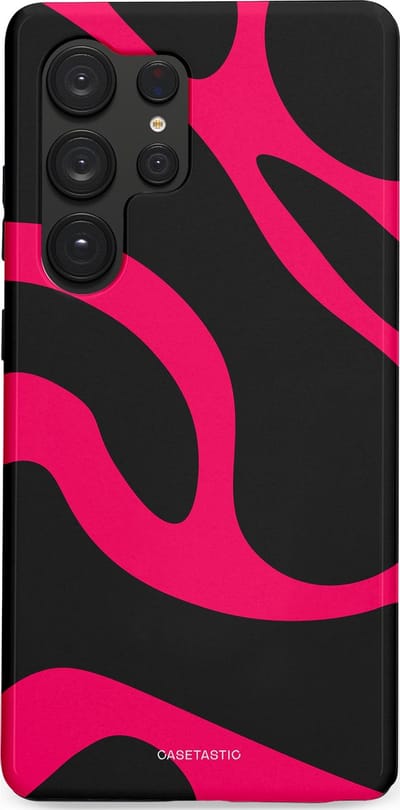 Casetastic Hoesje Geschikt voor Samsung S25 Ultra - Stijlvolle Beschermende Duo-layer Case - Hotpink Camoprint