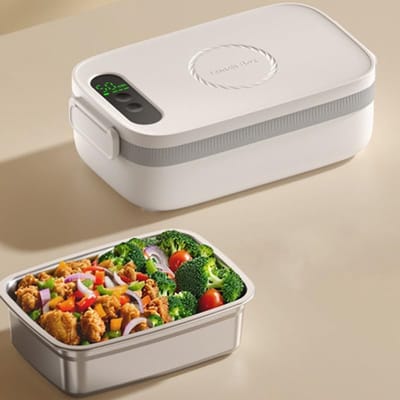 CLVP® Elektrische Lunchbox - Lunchbox Elektrisch - Broodtrommel Elektrisch - Wit