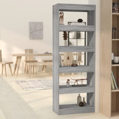 vidaXL - Boekenkast/kamerscherm - 60x30x166 - cm - bewerkt - hout - grijs - sonoma