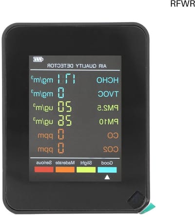 Luchtkwaliteit Monitor - CO2 Meter - Binnenhuis Meten - Multifunctionele Sensor - 14 x 10 x 5 cm - Zwart