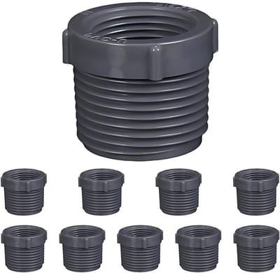 Inlaat Slangconnector Set van 10 Stuks, PVC Reducer Bushing voor Irrigatiesystemen, Tuinprojecten en Zwembaden