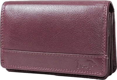 Portemonnee - Bordeaux Rood - Leer - RFID - Anti Skim - Met klepje voor muntgeld - Portemonnee Dames - Bakje