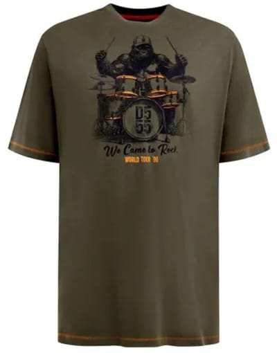 Duke 555 Stockton T-shirt Khaki Big Men Size 4XL