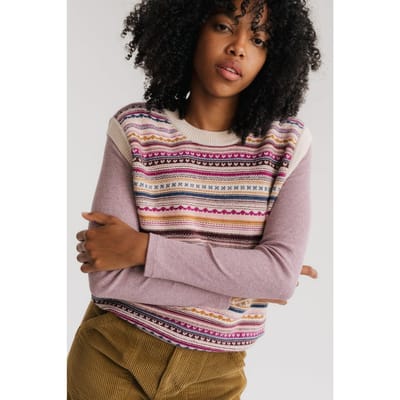 TWOTHIRDS Ballykinler Knit Jacquard Maat: M | Sweaters Outlet | Dames | Roze