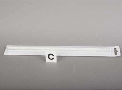 Gifi Diffusion - Uitschuifbare gordijnroede - 30-50 cm - metaal - Wit